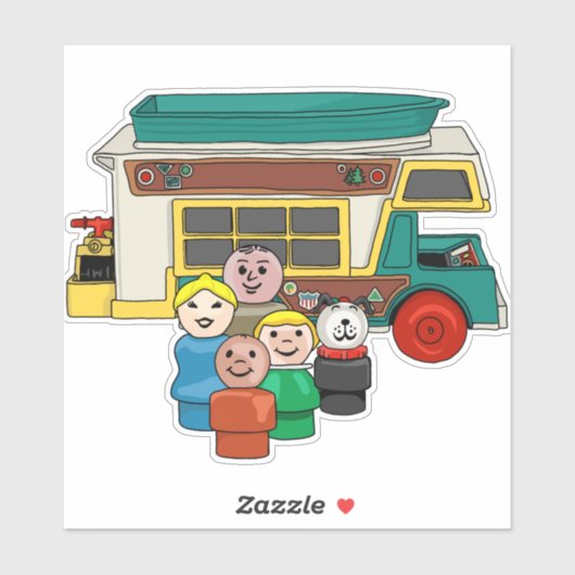 Campers voor kleine mensen sticker (Vel)