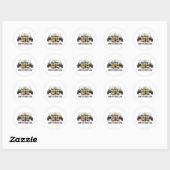 Campervan Berg Retreat Ronde Sticker (Vel)