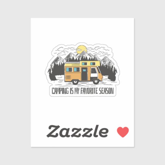Campervan Berg Retreat Sticker (Vel)
