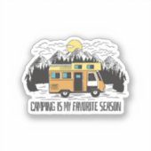 Campervan Berg Retreat Sticker (Voorkant)