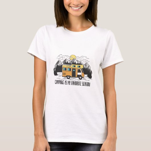 Campervan Berg Retreat T-shirt (Voorkant)