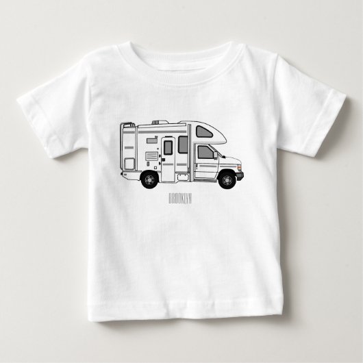 Campervan cartoon illustratie (Voorkant)