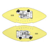 Campervan cartoon illustratie american football (Panelen)