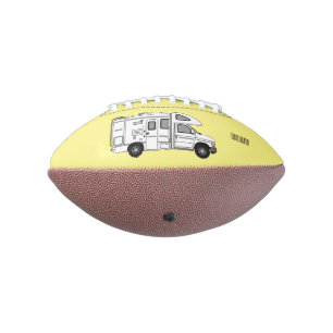 Campervan cartoon illustratie american football