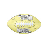 Campervan cartoon illustratie american football (Voorkant)