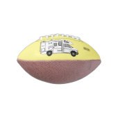 Campervan cartoon illustratie american football (Gedraaid 90)