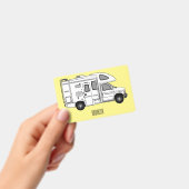 Campervan cartoon illustratie badge (Handheld)