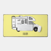 Campervan cartoon illustratie bureaumat (Keyboard & Muis)