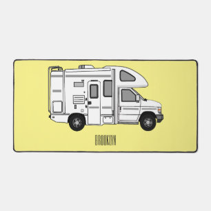 Campervan cartoon illustratie bureaumat