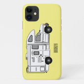 Campervan cartoon illustratie Case-Mate iPhone case (Achterkant)
