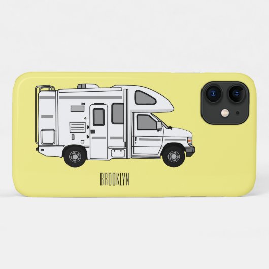 Campervan cartoon illustratie Case-Mate iPhone case (Achterkant (horizontaal))