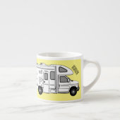 Campervan cartoon illustratie espresso kop (Rechts)
