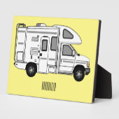 Campervan cartoon illustratie fotoplaat (Zijkant)