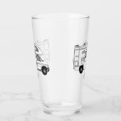 Campervan cartoon illustratie glas (Rechts)