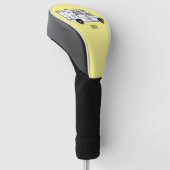 Campervan cartoon illustratie golfheadcover (Schuin)