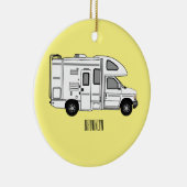 Campervan cartoon illustratie keramisch ornament (Rechts)