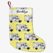 Campervan cartoon illustratie kleine kerstsok (Voorkant)