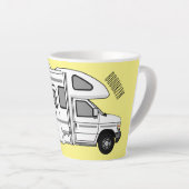 Campervan cartoon illustratie latte mok (Rechterhoek)