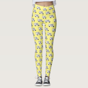 Campervan cartoon illustratie leggings
