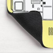 Campervan cartoon illustratie muismat (Hoek)