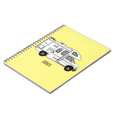 Campervan cartoon illustratie notitieboek (Linkerzijde)