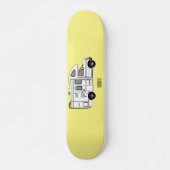 Campervan cartoon illustratie persoonlijk skateboard (Voorkant)