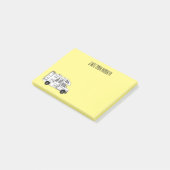 Campervan cartoon illustratie post-it® notes (Schuin)