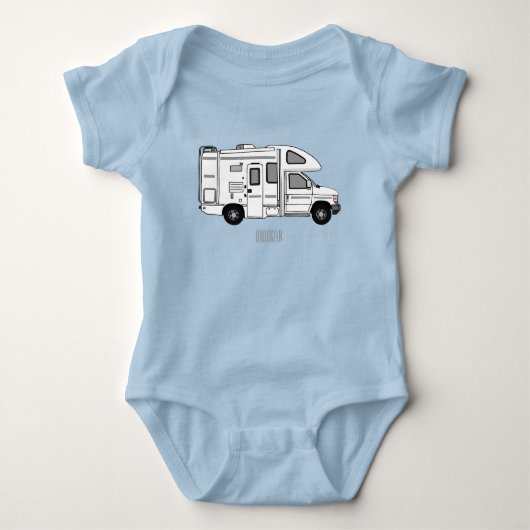 Campervan cartoon illustratie romper (Voorkant)