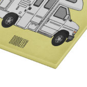 Campervan cartoon illustratie snijplank (Hoek)