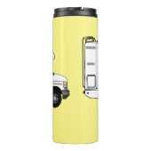 Campervan cartoon illustratie thermosbeker (Achterkant)