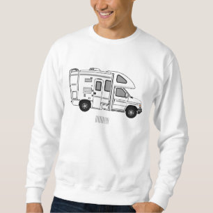 Campervan cartoon illustratie trui