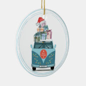Campervan Kerst Keramisch Ornament (Rechts)
