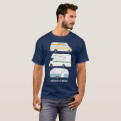  campervan trailer vanlife RV avontuur T-shirt (Voorkant volledig)