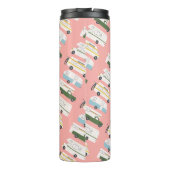  Campervan Vanlife Trailer Motorhome roze Thermosbeker (Achterkant)