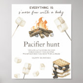 Campfire baby shower - Pacifier hunt spel Poster (Voorkant)