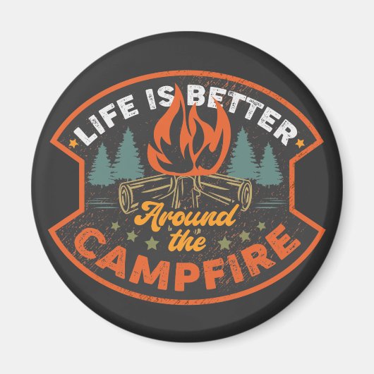 Campfire Badge Word Art Large Magneet (Voorkant)