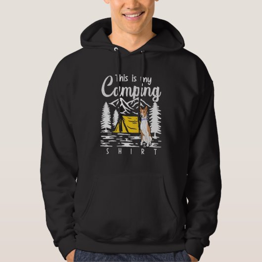 Campfire Basenji Dit is mijn kamp Hoodie (Voorkant)