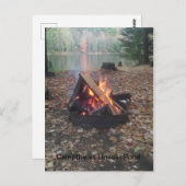 Campfire bij Lincoln Pond Briefkaart (Voorkant / Achterkant)