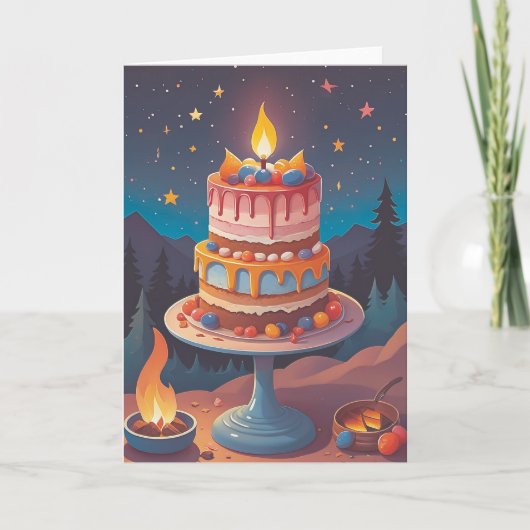 Campfire Birthday Bliss Kaart (Voorkant)