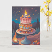 Campfire Birthday Bliss Kaart (Gele Bloem)