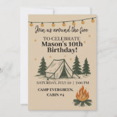 Campfire Birthday Invitation Kaart (Voorkant)