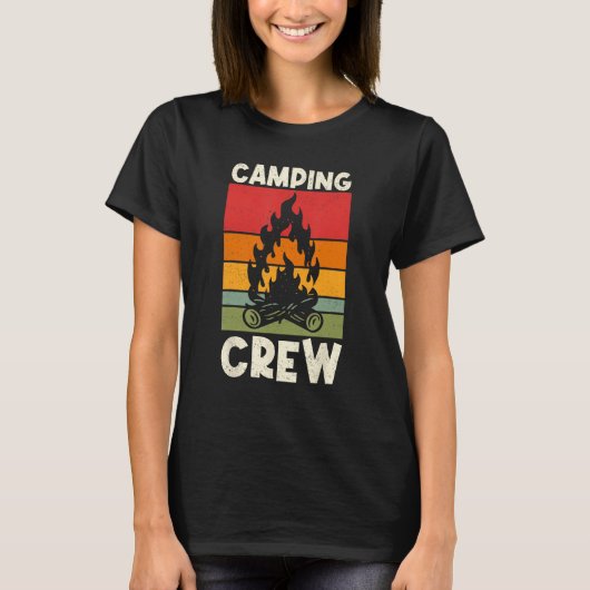 Campfire Camper Outdoor Vakantie T-shirt (Voorkant)