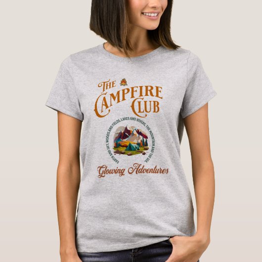 Campfire Club Camping Buiten T-shirt (Voorkant)