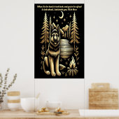 Campfire Companion Onder Sterren Poster (Keuken)