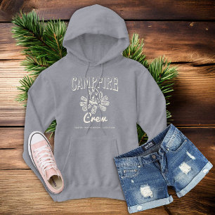 Campfire Crew Bruidsmeisje Camping Bachelorette Hoodie