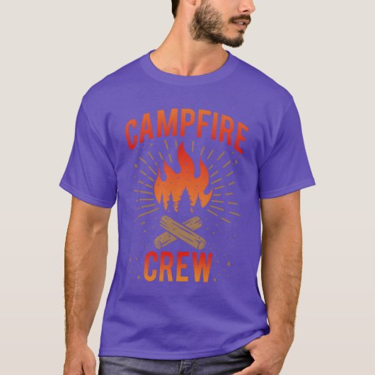 Campfire Crew Kampeerder Camping vintage T-shirt (Voorkant)