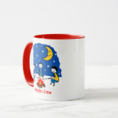 Campfire Crew Kids Crayon Night Scene Mok (Voorkant links)