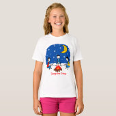 Campfire Crew Kids Crayon Night Scene T-shirt (Voorkant volledig)
