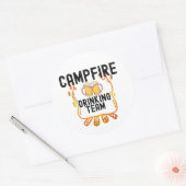 Campfire Drink Team Camping Liefhebbers Matching Ronde Sticker (Envelop)