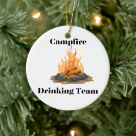 Campfire Drink Team Keramisch Ornament